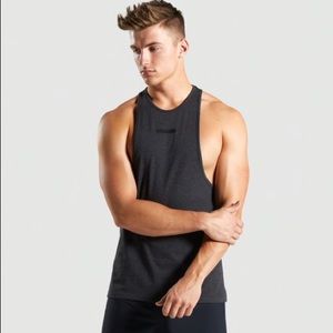 NWT Gymshark Compound Stringer Black Marl - L.